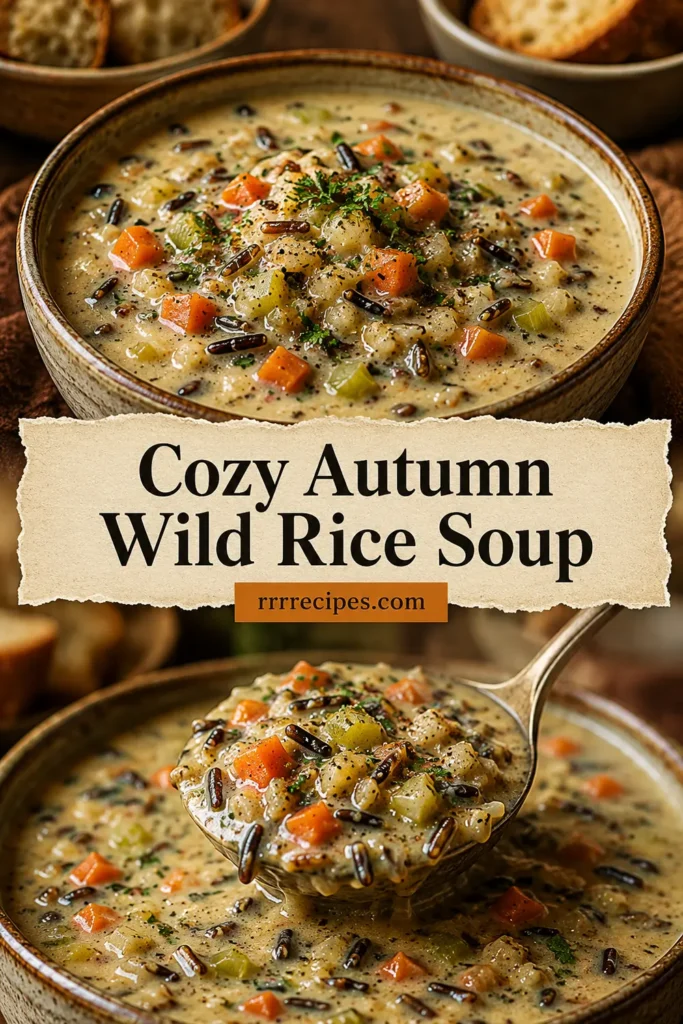 Cozy Autumn Wild Rice Soup
