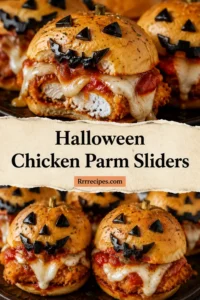 Halloween Chicken Parm Sliders