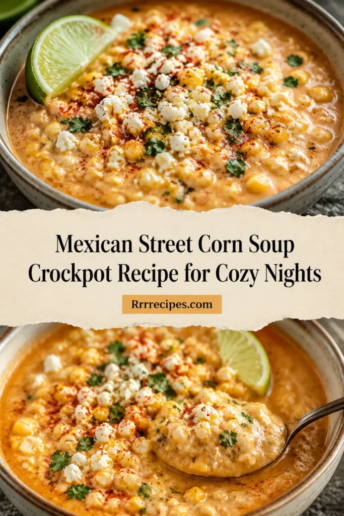 Mexican Street Corn Soup Crockpot Recipe for Cozy Nights