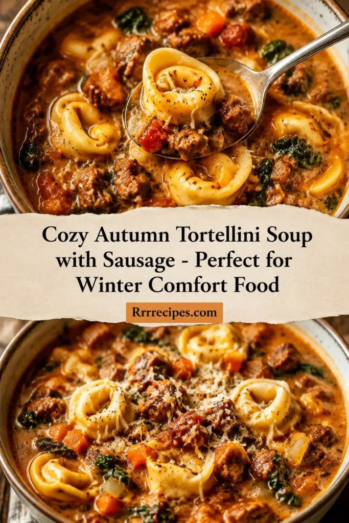 Cozy Autumn Tortellini Soup with Sausage - Perfect for Winter Comfort Food