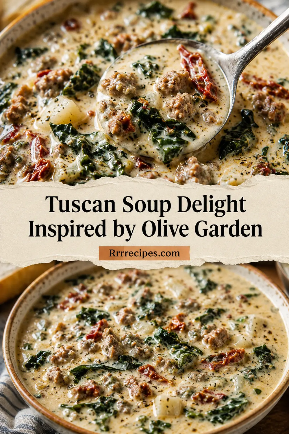 Tuscan Soup Delight Inspired by Olive Garden