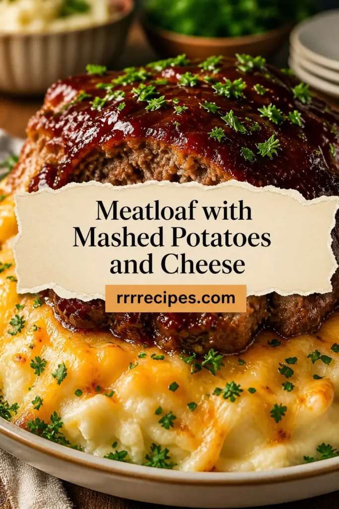 Meatloaf with Mashed Potatoes and Cheese