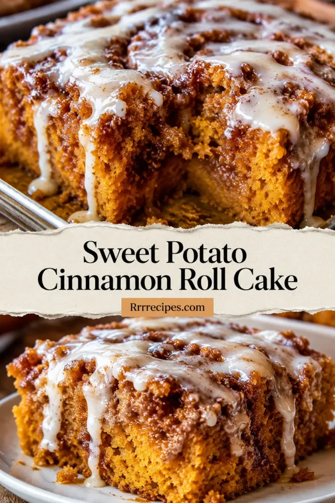 Sweet Potato Cinnamon Roll Cake