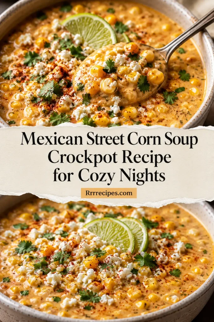 Mexican Street Corn Soup Crockpot Recipe for Cozy Nights