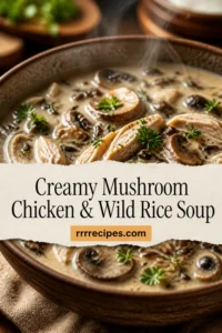 Creamy Mushroom Chicken and Wild Rice Soup