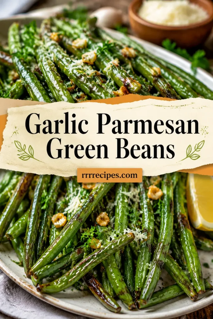 Garlic Parmesan Roasted Green Beans