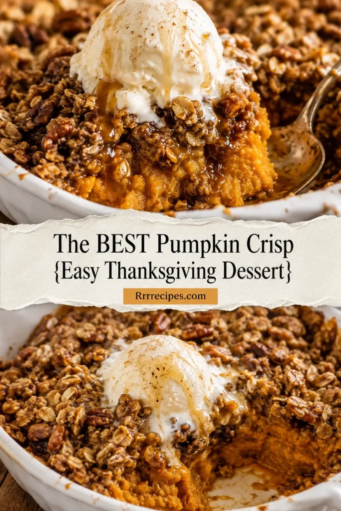 The BEST Pumpkin Crisp {Easy Thanksgiving Dessert}