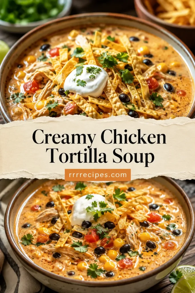 Creamy Chicken Tortilla Soup