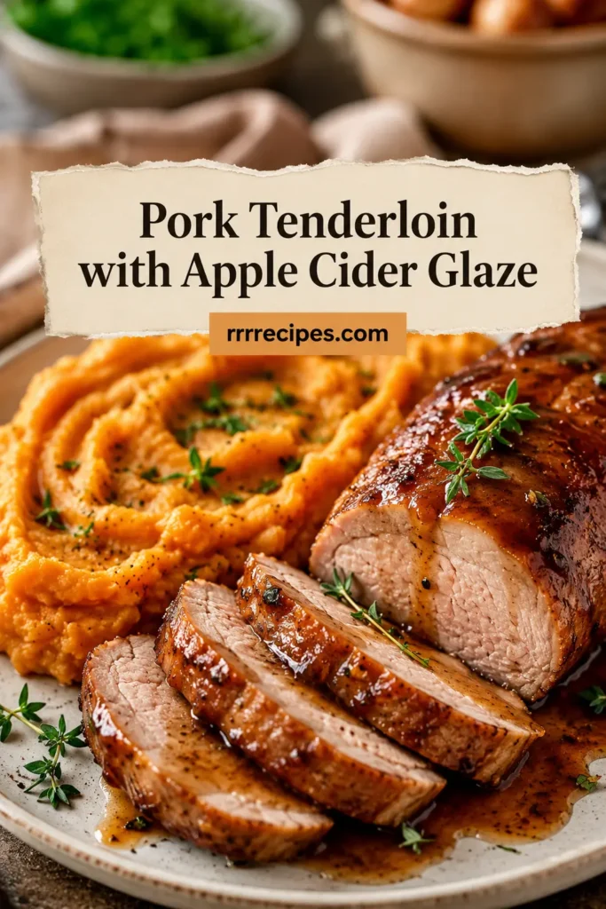Fall Flavor Fiesta: Pork Tenderloin with Apple Cider Glaze & Sweet Potato Mash
