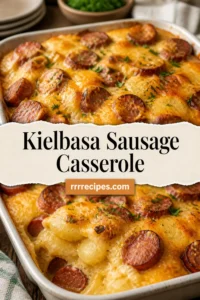 Kielbasa Sausage Cheesy Potato Casserole