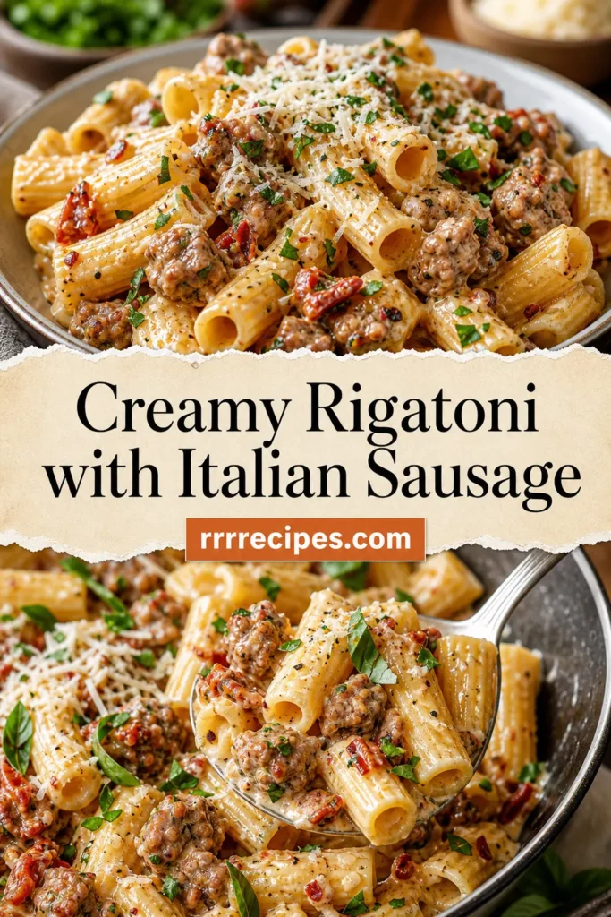 Does a Creamy Rigatoni with Italian Sausage Sound Like Your Next Dinner?