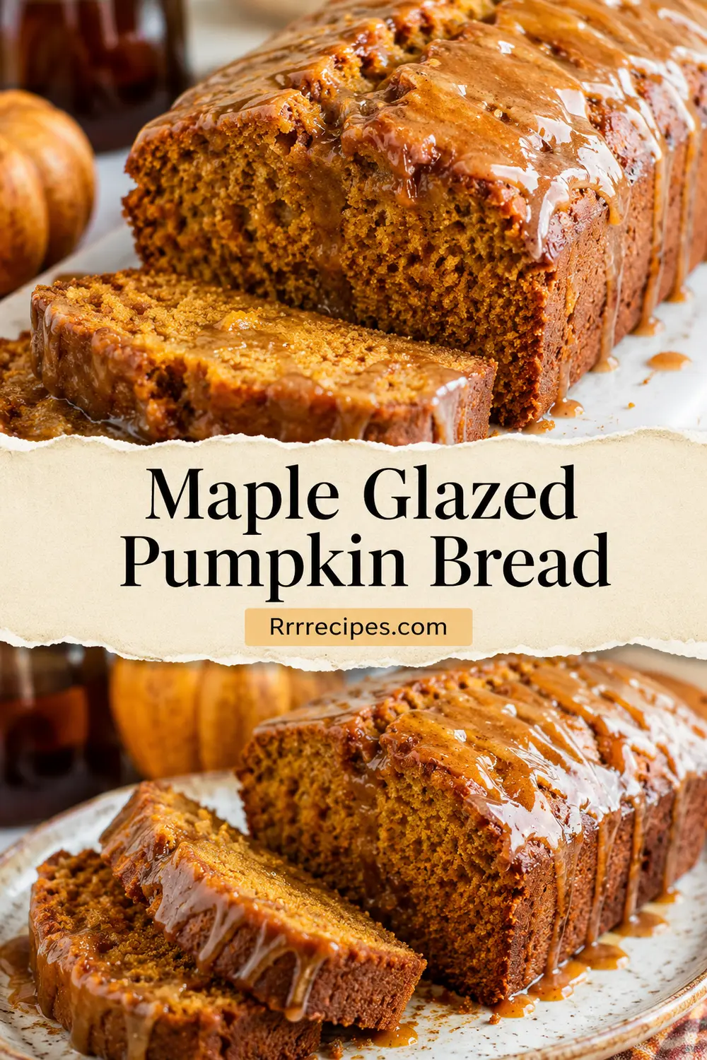 Maple Glazed Pumpkin Bread