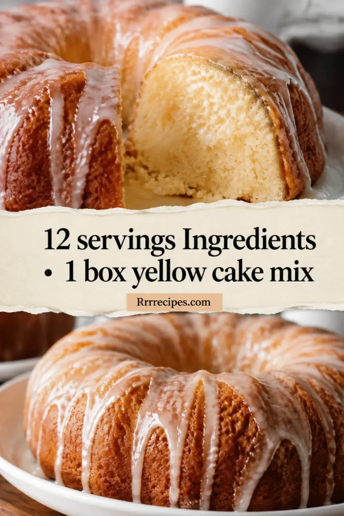 12 servings Ingredients • 1 box yellow cake mix