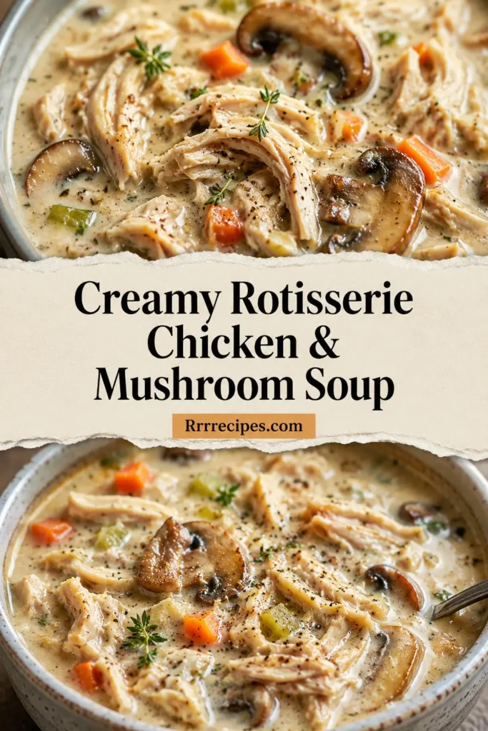 Creamy Rotisserie Chicken & Mushroom Soup
