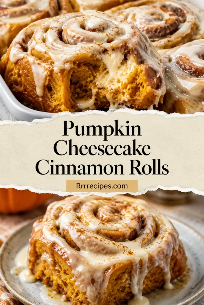 Pumpkin Cheesecake Cinnamon Rolls